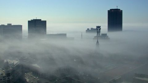 Contaminaci&oacute;n en las ciudades, imagen de archivo