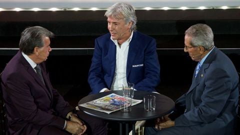 Manolo Santana y &Aacute;ngel Nieto en un acto p&uacute;blico
