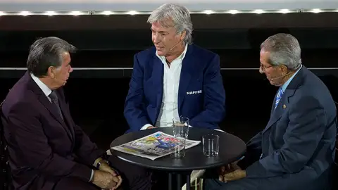 Manolo Santana y Ángel Nieto en un acto público Manolo Santana y Ángel Nieto en un acto público