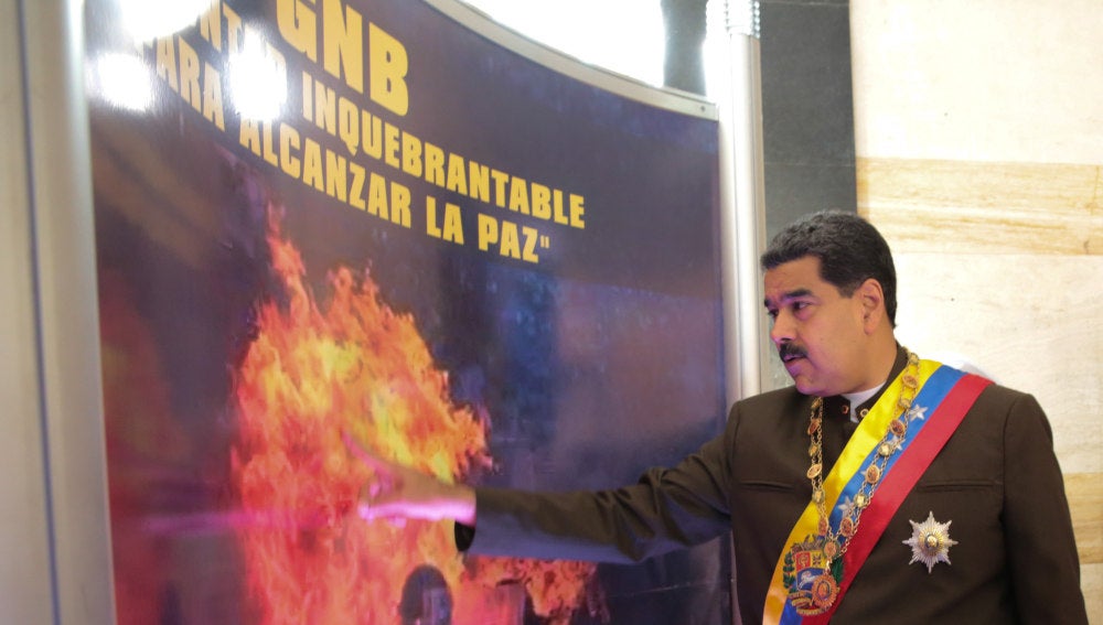 Nicolás Maduro durante la conmemoración de los 80 años de la creación de la Guardia Nacional Bolivariana