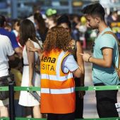 La situación en los accesos de seguridad del Aeropuerto de Barcelona