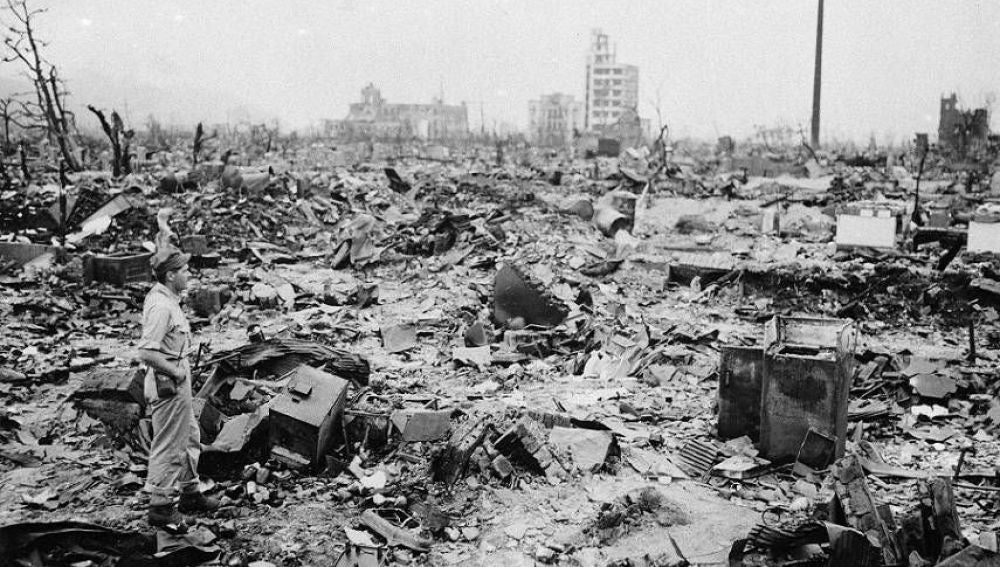 Imagen de Hiroshima tras la explosión de la bomba atómica