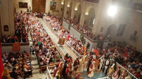 Santa Tom&aacute;s llega a la Bas&iacute;lica de Santa Mar&iacute;a