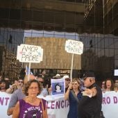 Tensión en la concentración a favor de Juana Rivas 