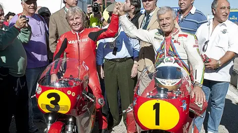 Giacomo Agostini y Ángel Nieto MOTOCICLISMO