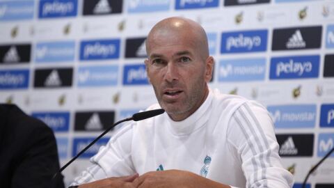 Zinedine Zidane en rueda de prensa
