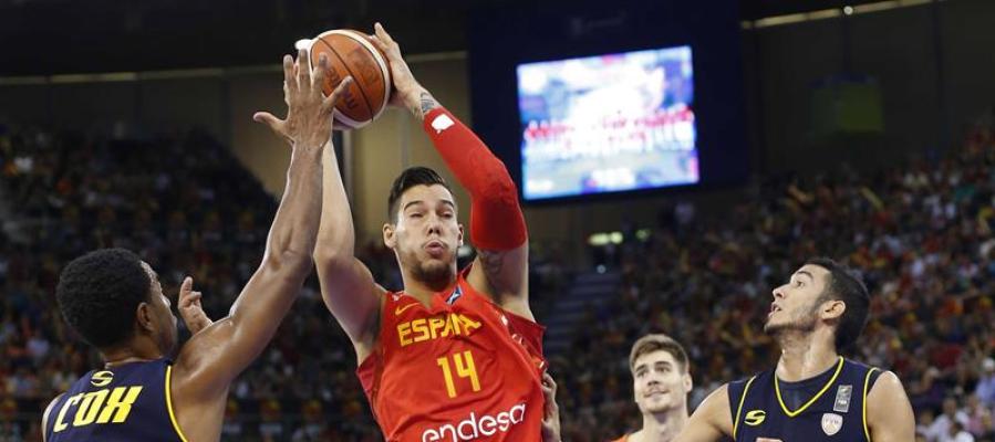 Hernangómez durante el partido entre España y Venezuela Hernangómez durante el partido entre España y Venezuela