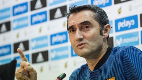 Ernesto Valverde, en rueda de prensa