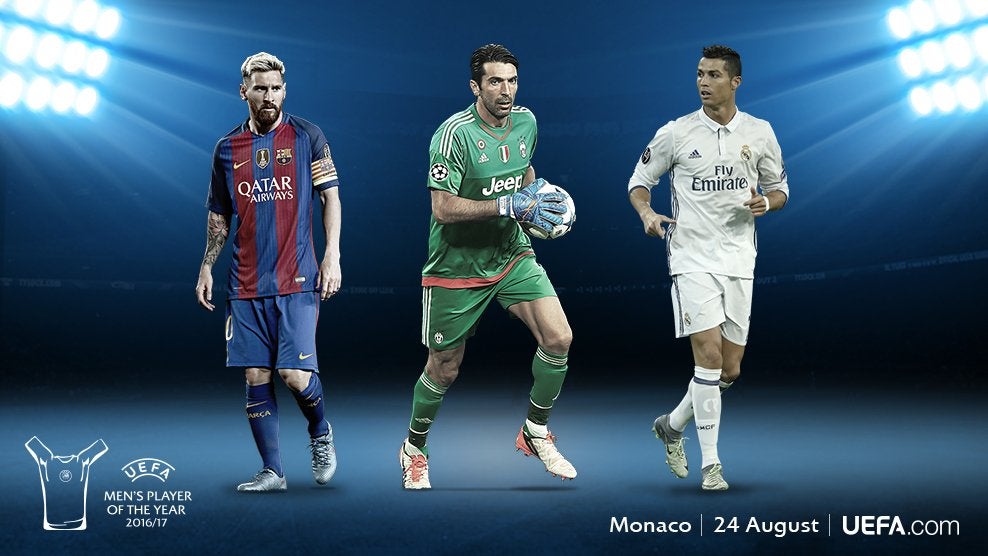 Cristiano Ronaldo, Messi y Buffon, finalistas al premio a mejor jugador del año en Europa Cristiano Ronaldo, Messi y Buffon, finalistas al premio a mejor jugador del año en Europa