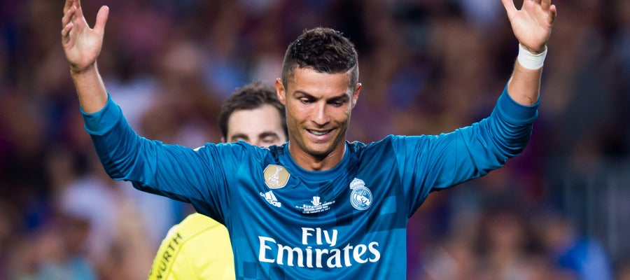 Cristiano Ronaldo, indignado tras su expulsión en el Camp Nou Cristiano Ronaldo, indignado tras su expulsión en el Camp Nou