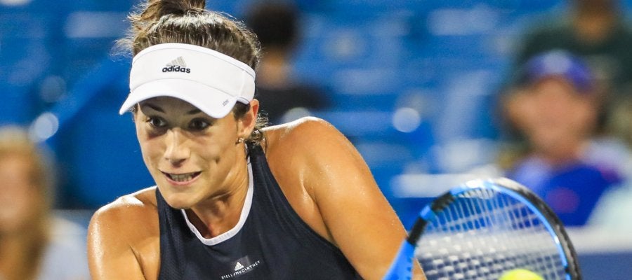 Muguruza, en su partido contra Beatriz Haddad Muguruza, en su partido contra Beatriz Haddad