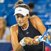 Muguruza, en su partido contra Beatriz Haddad Muguruza, en su partido contra Beatriz Haddad
