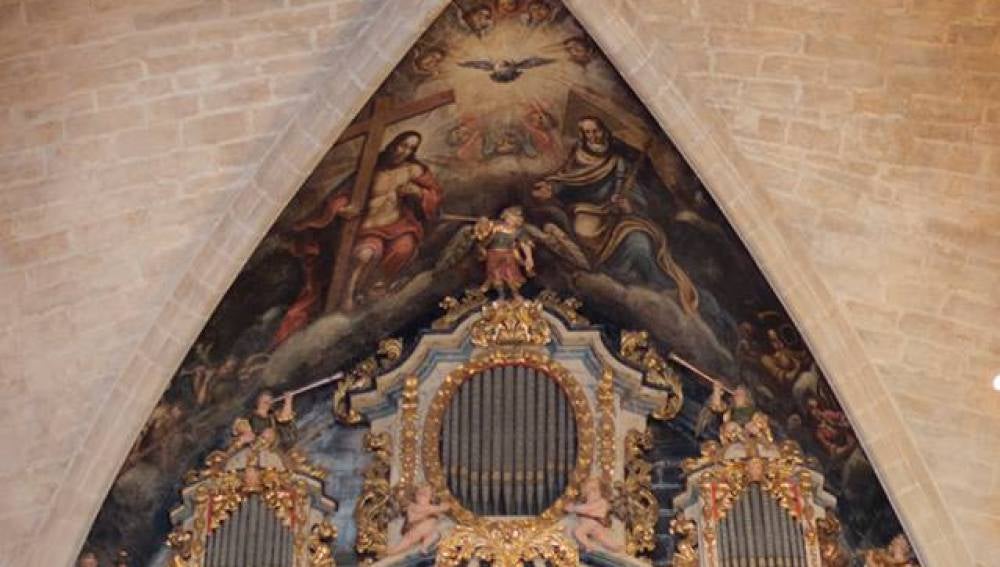 Fotografía del órgano arciprestal de la Basílica de Morella