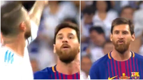 Sergio Ramos y el gesto que enfad&oacute; a Messi