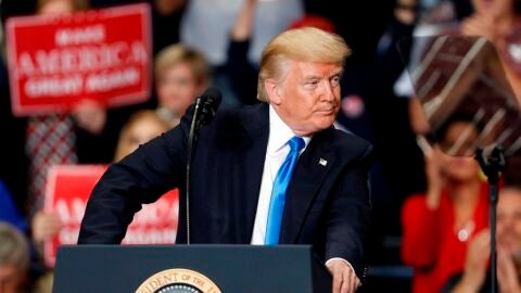 Donald Trump ante los medios (Archivo)