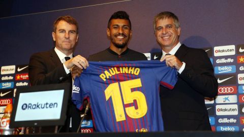 Paulinho, junto a Robert Fern&aacute;ndez y Jordi Mestre