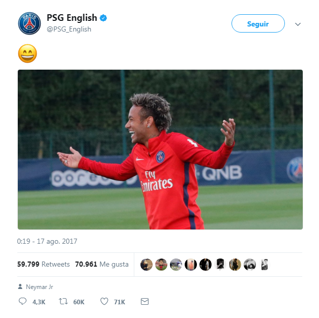 El PSG ataca al Barcelona en plena Supercopa con un mensaje con Neymar como protagonista El PSG ataca al Barcelona en plena Supercopa con un mensaje con Neymar como protagonista