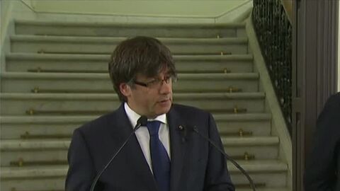 Carles Puigdemont, junto a Mariano Rajoy