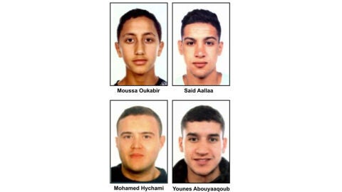 Difunden los nombres y la imagen de cuatro personas presuntamente vinculadas a los atentados de Catalu&ntilde;a
