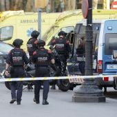 Dispositivo policial en Barcelona tras el atentado