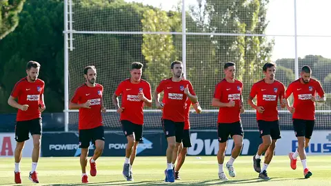 El Atlético, en un entrenamiento El Atlético, en un entrenamiento