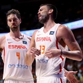 Marc Gasol y Pau Gasol, durante el partido contra Venezuela Marc Gasol y Pau Gasol, durante el partido contra Venezuela