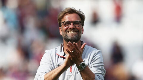 Klopp, sonriente despu&eacute;s de un partido
