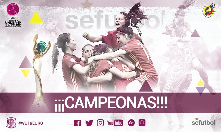La selección sub-19 femenina se une a los éxitos del fútbol español tras coronarse en Europa La selección sub-19 femenina se une a los éxitos del fútbol español tras coronarse en Europa