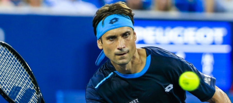 David Ferrer, durante un partido David Ferrer, durante un partido