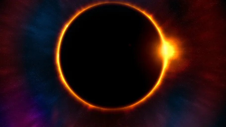 Imagen de archivo de un eclipse solar Imagen de archivo de un eclipse solar