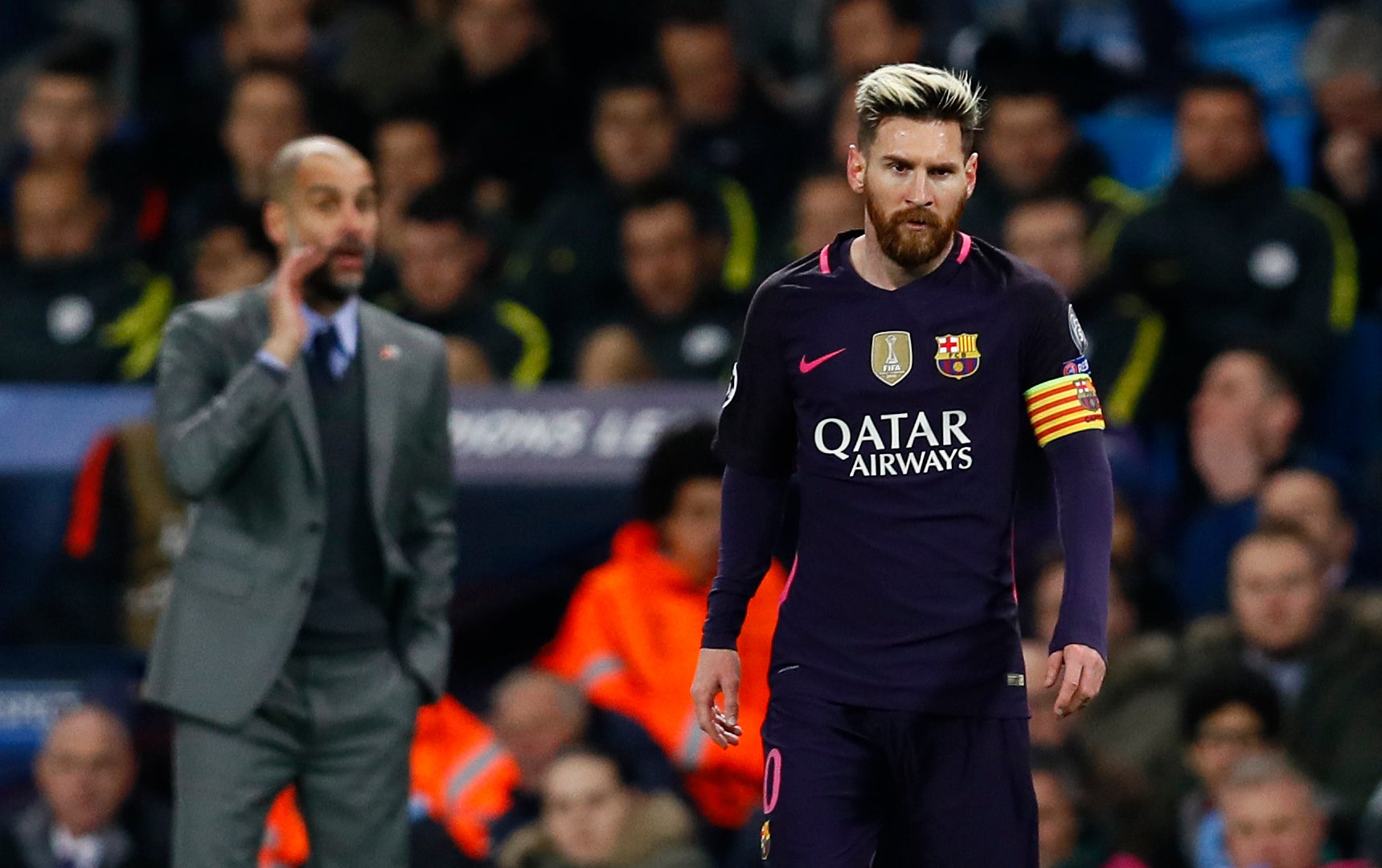 Guardiola: "Si alguien quiere pagar 300 millones por Messi, lo pagará" Guardiola: "Si alguien quiere pagar 300 millones por Messi, lo pagará"
