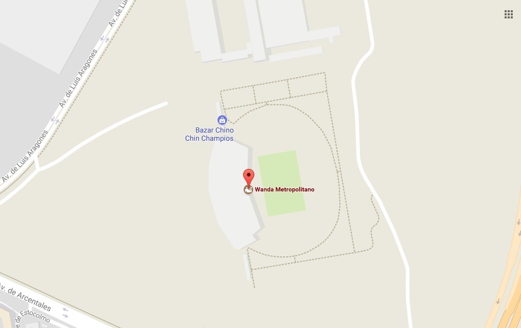 'Troleo' al Atlético en Google Maps: sitúan el Bazar chino 'Chin Champios' en el Wanda Metropolitano 'Troleo' al Atlético en Google Maps: sitúan el Bazar chino 'Chin Champios' en el Wanda Metropolitano