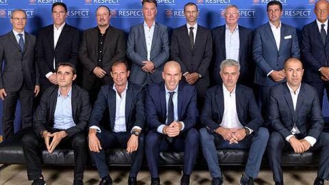 Los entrenadores en el Foro de entrenadores de Z&uacute;rich.