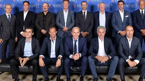 Los entrenadores en el Foro de entrenadores de Zúrich. Los entrenadores en el Foro de entrenadores de Zúrich.