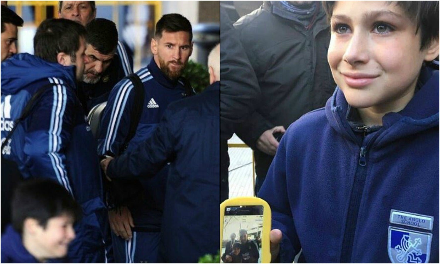 Leo Messi se enfrenta a la seguridad para cumplir el sueño de un niño uruguayo Leo Messi se enfrenta a la seguridad para cumplir el sueño de un niño uruguayo