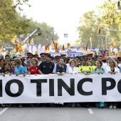 Cabecera de la manifestación contra el terrorismo celebrada el pasado 26 de agosto en Barcelona bajo el lema "No tinc por"
