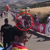 Agresión a un ciclista en plena etapa Agresión a un ciclista en plena etapa
