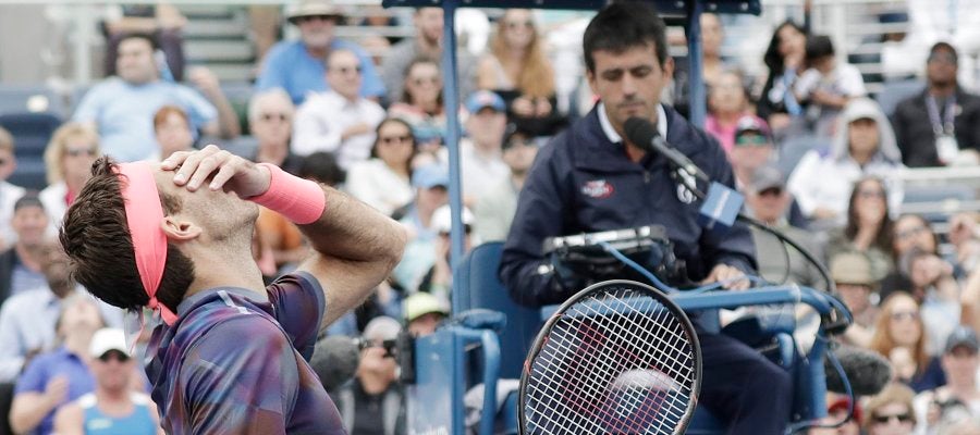 Juan Martín del Potro durante el Abierto de EEUU contra Roberto Bautista Juan Martín del Potro durante el Abierto de EEUU contra Roberto Bautista