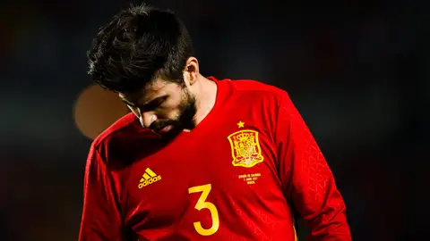 Gerard Piqué, en un partido con la selección española de fútbol Gerard Piqué, en un partido con la selección española de fútbol