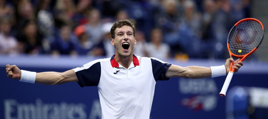Pablo Carreño celebra su victoria en el US Open Pablo Carreño celebra su victoria en el US Open