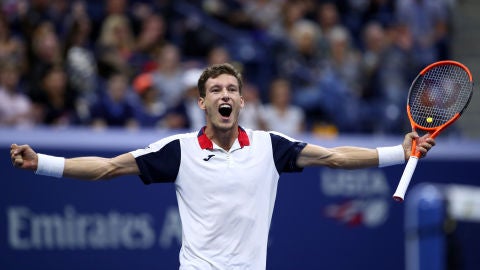 Pablo Carre&ntilde;o celebra su victoria en el US Open