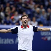 Pablo Carreño celebra su victoria en el US Open