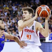 Juancho Hernangómez, durante el partido contra Rumanía Juancho Hernangómez, durante el partido contra Rumanía