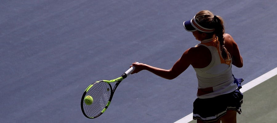 Partido de tenis femenino en el US Open Partido de tenis femenino en el US Open
