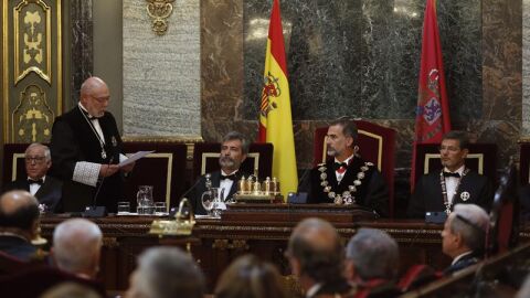 Jos&eacute; Manuel Maza pronuncia su discurso en la apertura del a&ntilde;o judicial