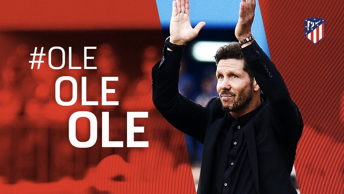 Simeone renueva con el Atlético de Madrid hasta el 30 de junio de 2020 Simeone renueva con el Atlético de Madrid hasta el 30 de junio de 2020