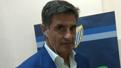 El entrenador del Málaga, Míchel González del Campo. El entrenador del Málaga, Míchel González del Campo.