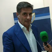 El entrenador del Málaga, Míchel González del Campo. El entrenador del Málaga, Míchel González del Campo.