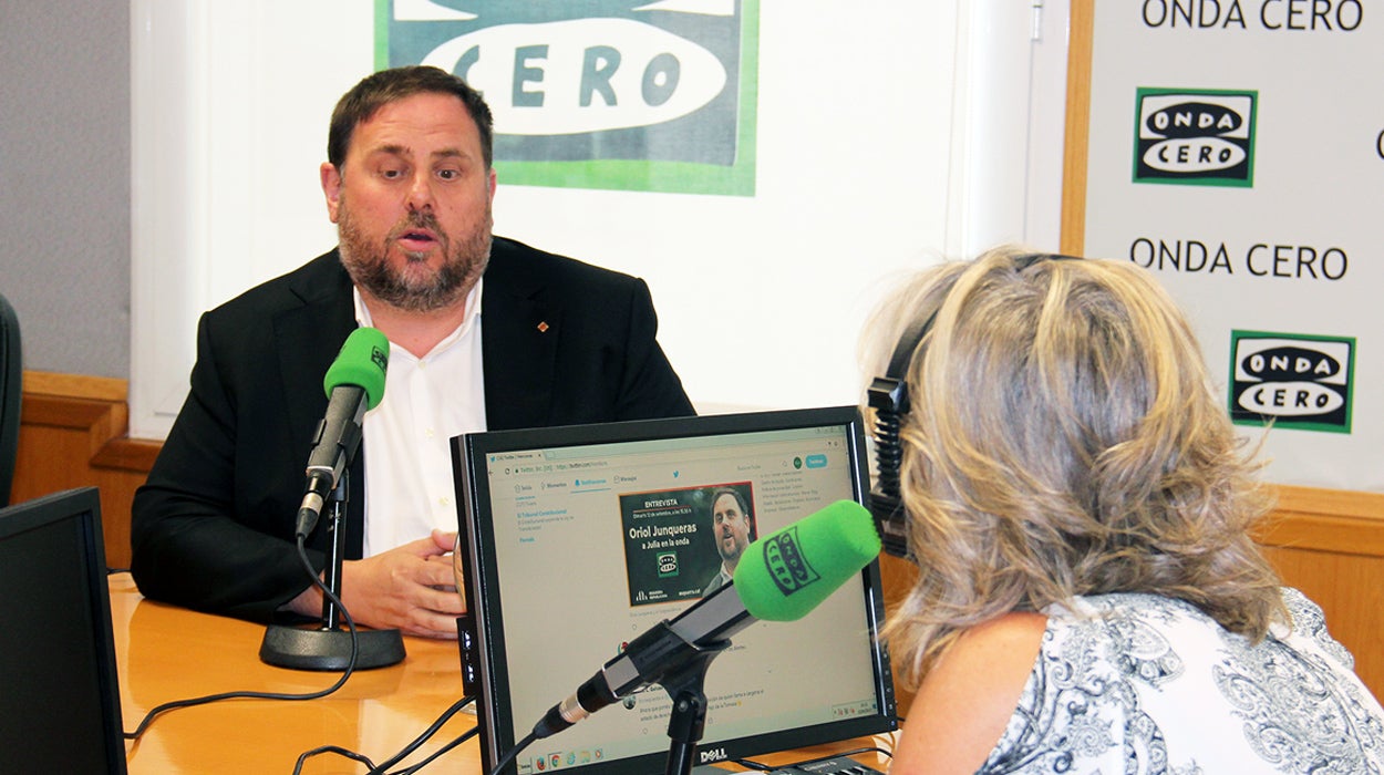 Oriol Junqueras: "Que alguien quiera inhabilitarnos porque queremos dar voz a los ciudadanos a mí no me preocupa" Oriol Junqueras: "Que alguien quiera inhabilitarnos porque queremos dar voz a los ciudadanos a mí no me preocupa"