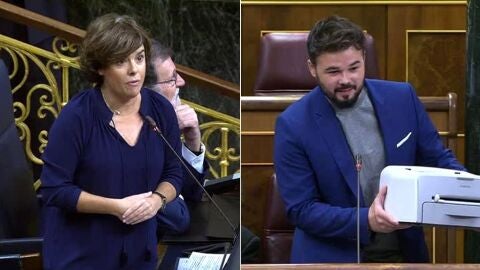 Soraya S&aacute;enz de Santamar&iacute;a y Gabriel Rufi&aacute;n